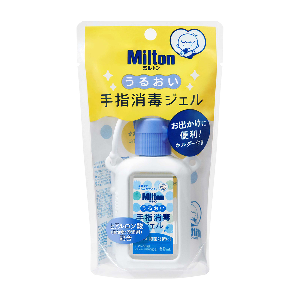 杏林製薬　ミルトンうるおい手指消毒ジェル（ホルダー付）　６０ｍｌ